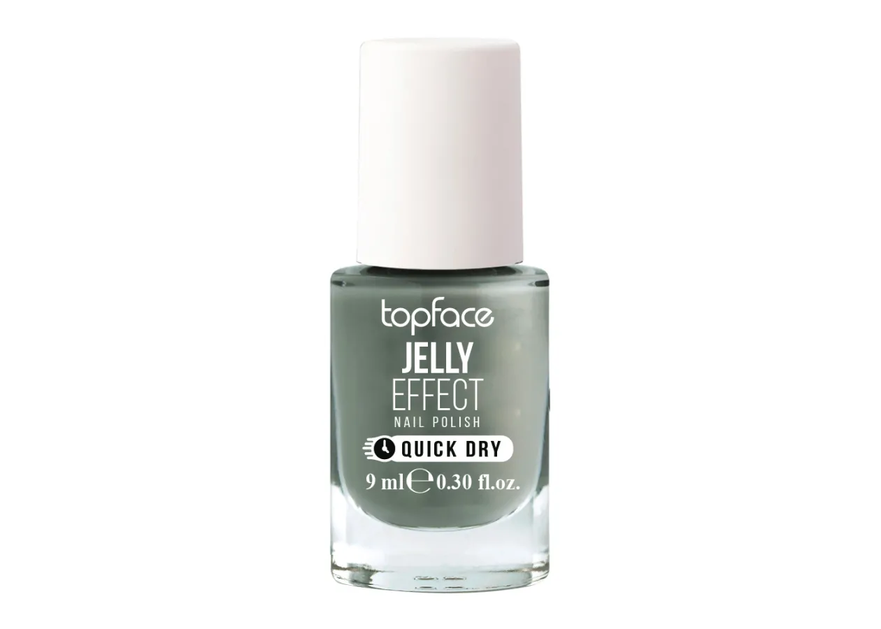 Лак для нігтів Topface Jelly Effect 065 (сіро-зелений) PT110 (9 мл)