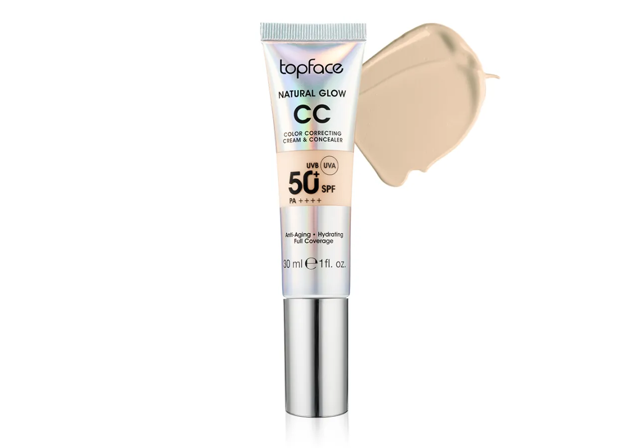 CC крем Topface Natural Glow CC Color Correcting Cream & Concealer PT472 07 Warm Cookie (30 мл)