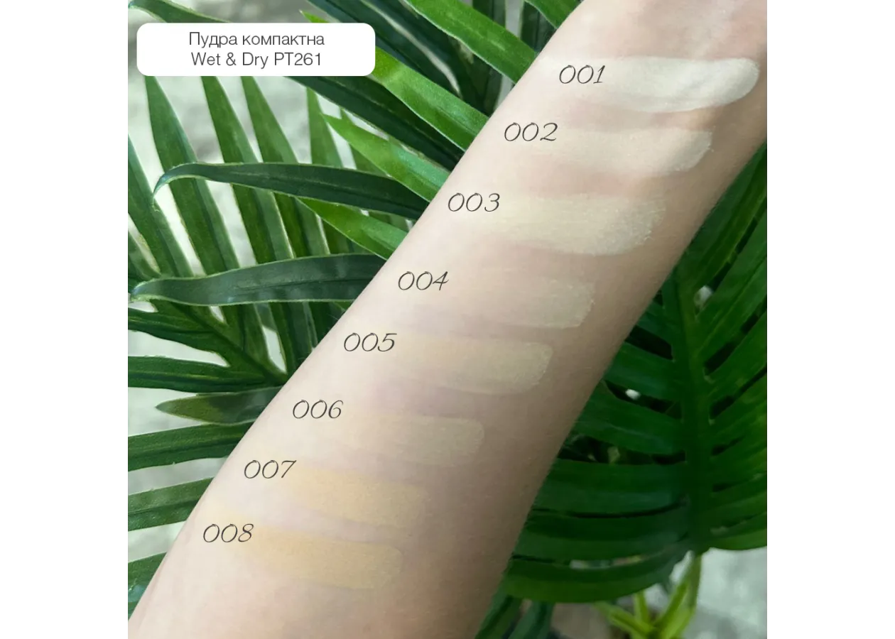Пудра компактна Topface Instyle Wet & Dry Powder 008 Honey Beige (медово-бежевий) PT261 (12 г) - Фото 3