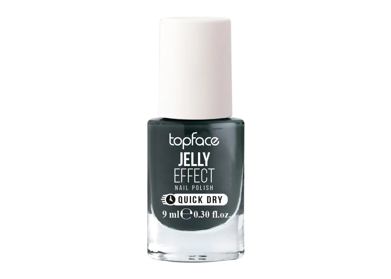 Лак для нігтів Topface Jelly Effect 027 (темно-сірий) PT110 (9 мл)