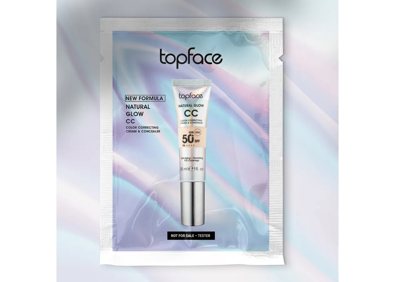 СС-крем у сашетці Topface Natural Glow Cream & Concealer 001 Cool Beige (світло-бежевий, холодний) PT472