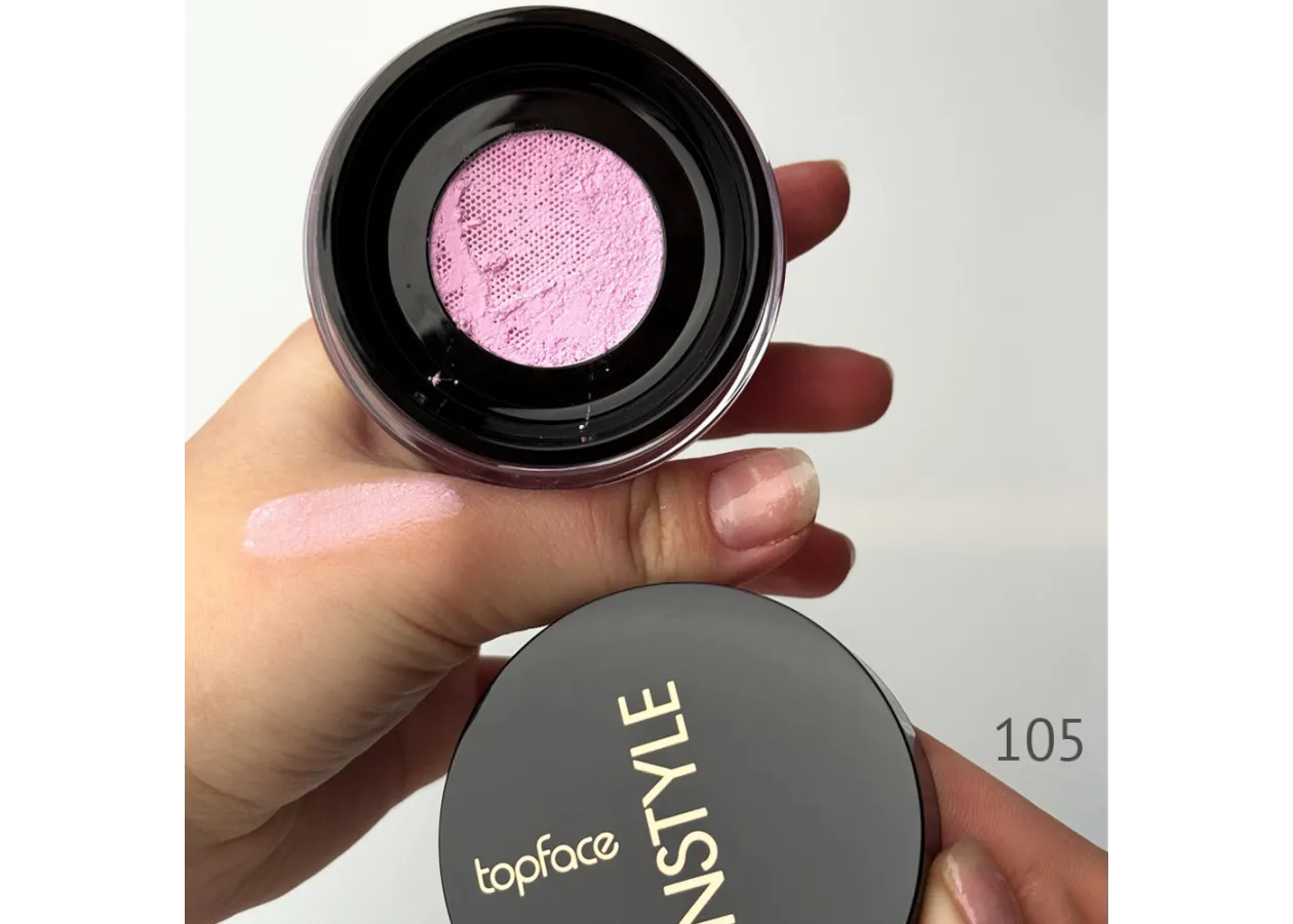 Розсипчаста пудра Topface Instyle Loose Powder 105 Pink Star (ніжно-рожевий) PT255 (10 г) - Фото 2