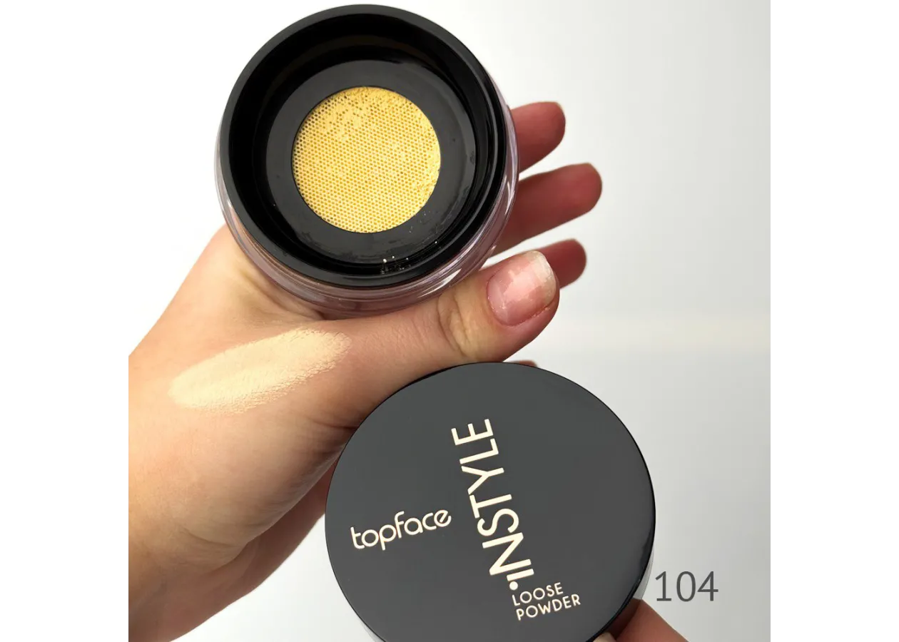 Розсипчаста пудра Topface Instyle Loose Powder 104 Banana Smart Shade ( жовтувато-банановий) PT255 (10 г) - Фото 2