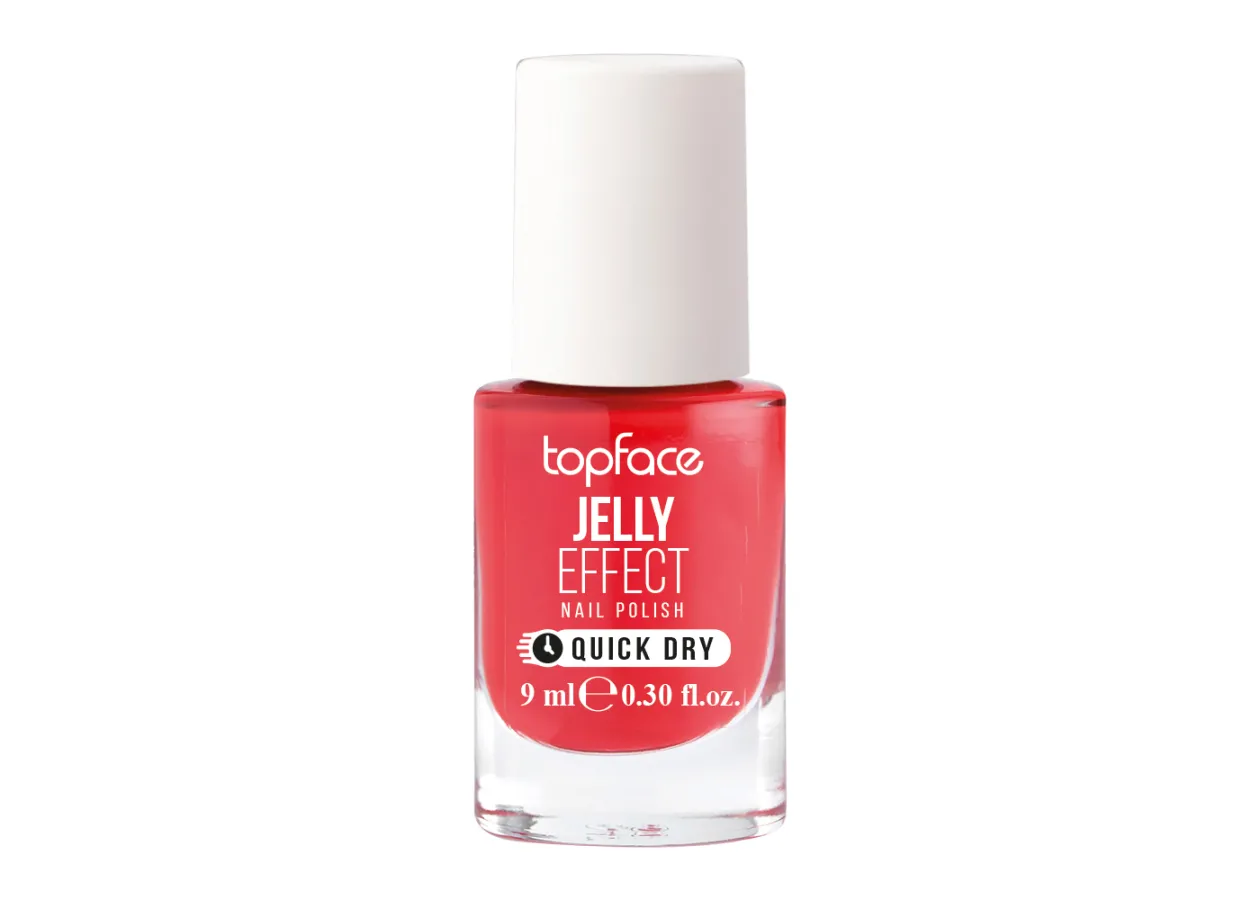 Лак для нігтів Topface Jelly Effect 020 (яскравий кораловий) PT110 (9 мл)