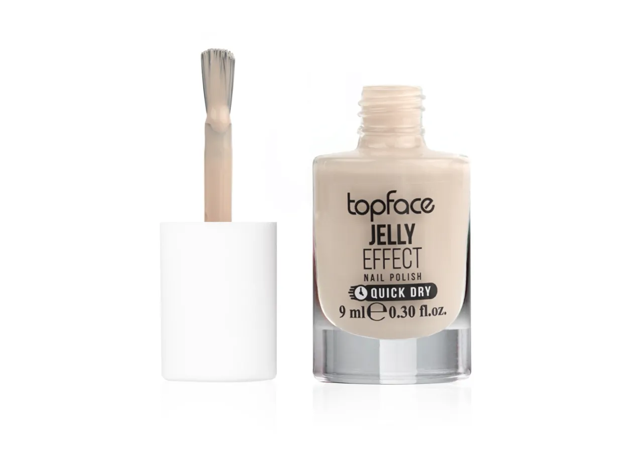 Лак для нігтів Topface Jelly Effect 086 (бежево-молочний нюд) PT110 (9 мл)