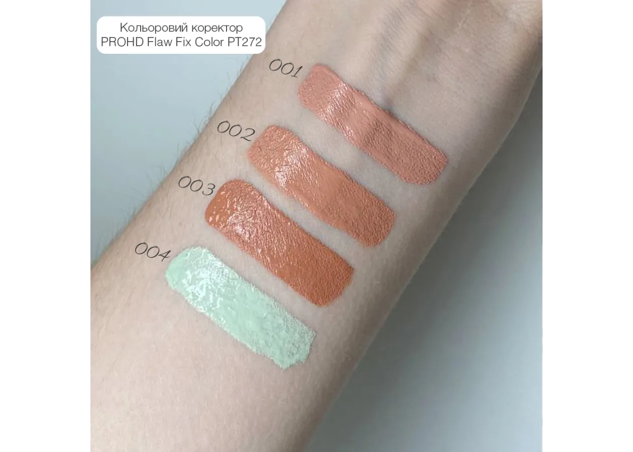 Кольоровий коректор для обличчя Topface PROHD Flaw Fix Color Corrector 001 Blush Citrus PT272 (7 г) - Фото 2