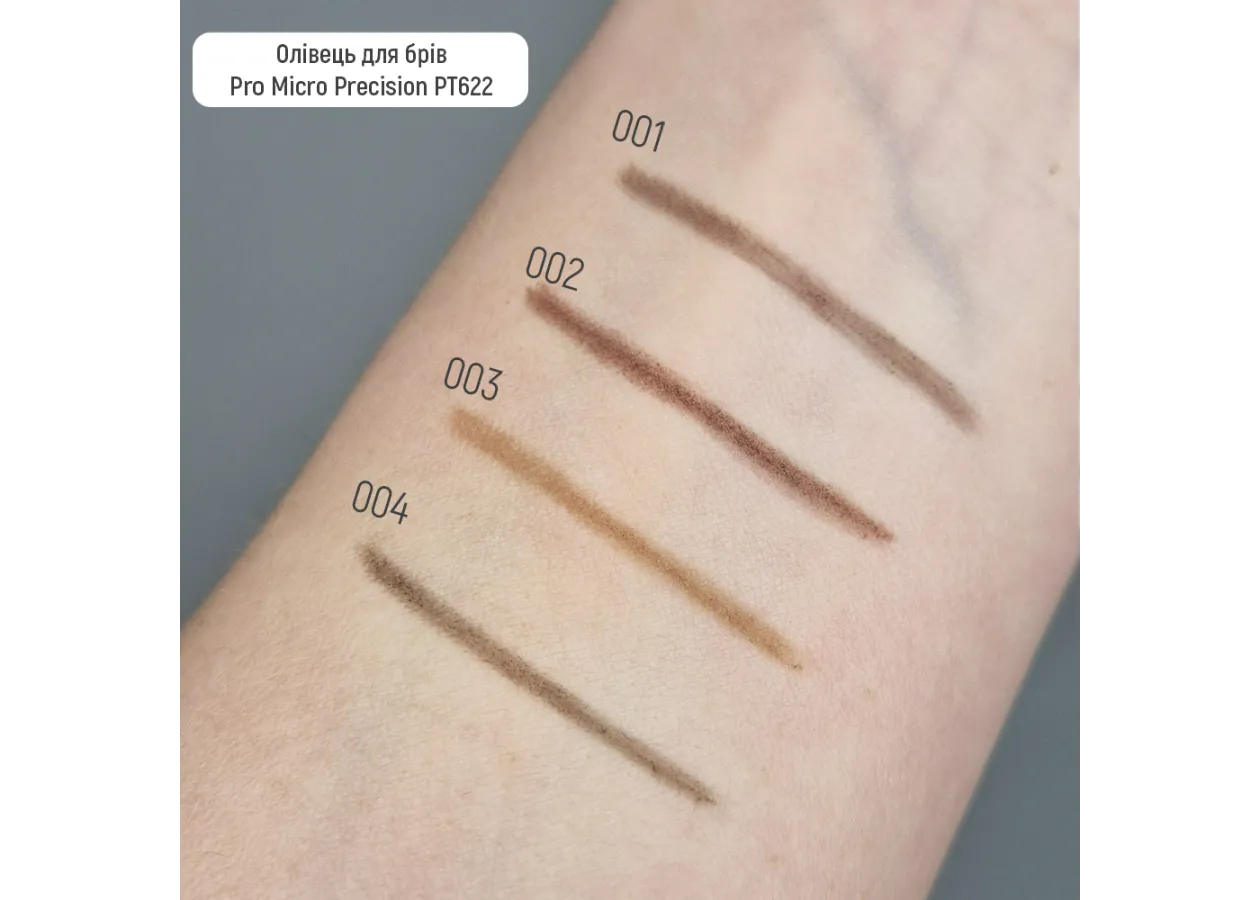 Олівець для брів Topface Pro Micro Precision Eyebrow Pencil 002 Cocoa (коричневий) PT622 (0,09 г) - Фото 2
