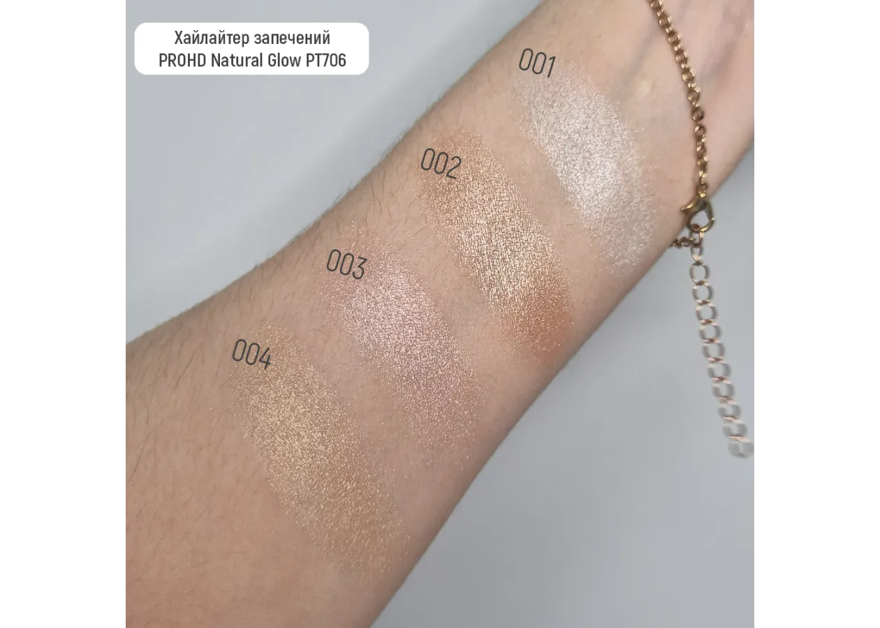 Хайлайтер запечений Topface PROHD Natural Glow Baked Highlighter 003 Soft Radiance (ніжний рожевий) PT706 - Фото 2