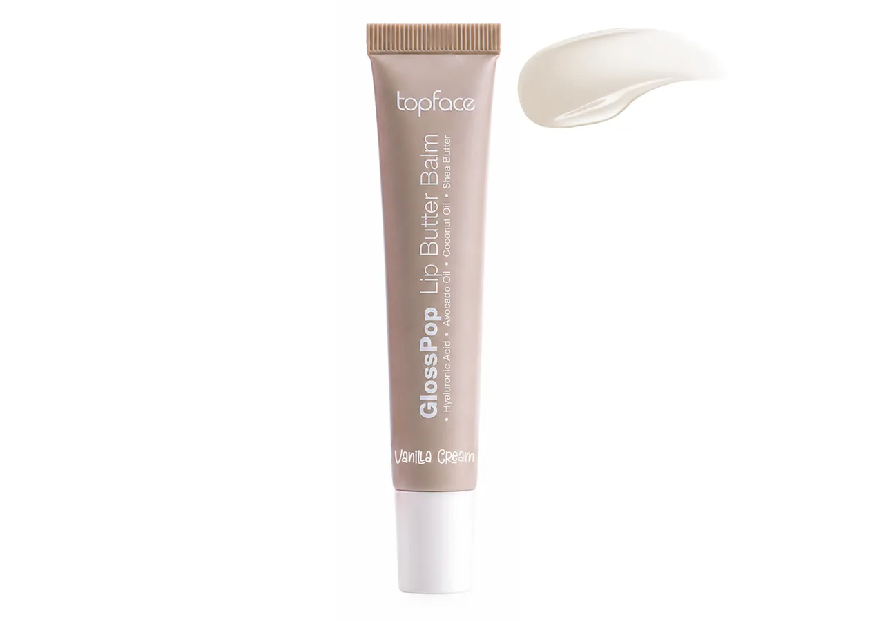 Блиск-бальзам для губ Topface GlossPop Lip Butter Balm 001 Vanilla Cream (молочно-прозорий) PT161 (15 г)