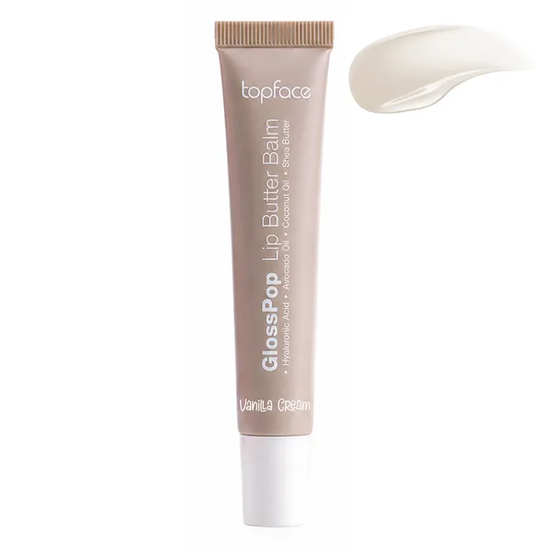 Блиск-бальзам для губ Topface GlossPop Lip Butter Balm 001 Vanilla Cream (молочно-прозорий) PT161 (15 г)