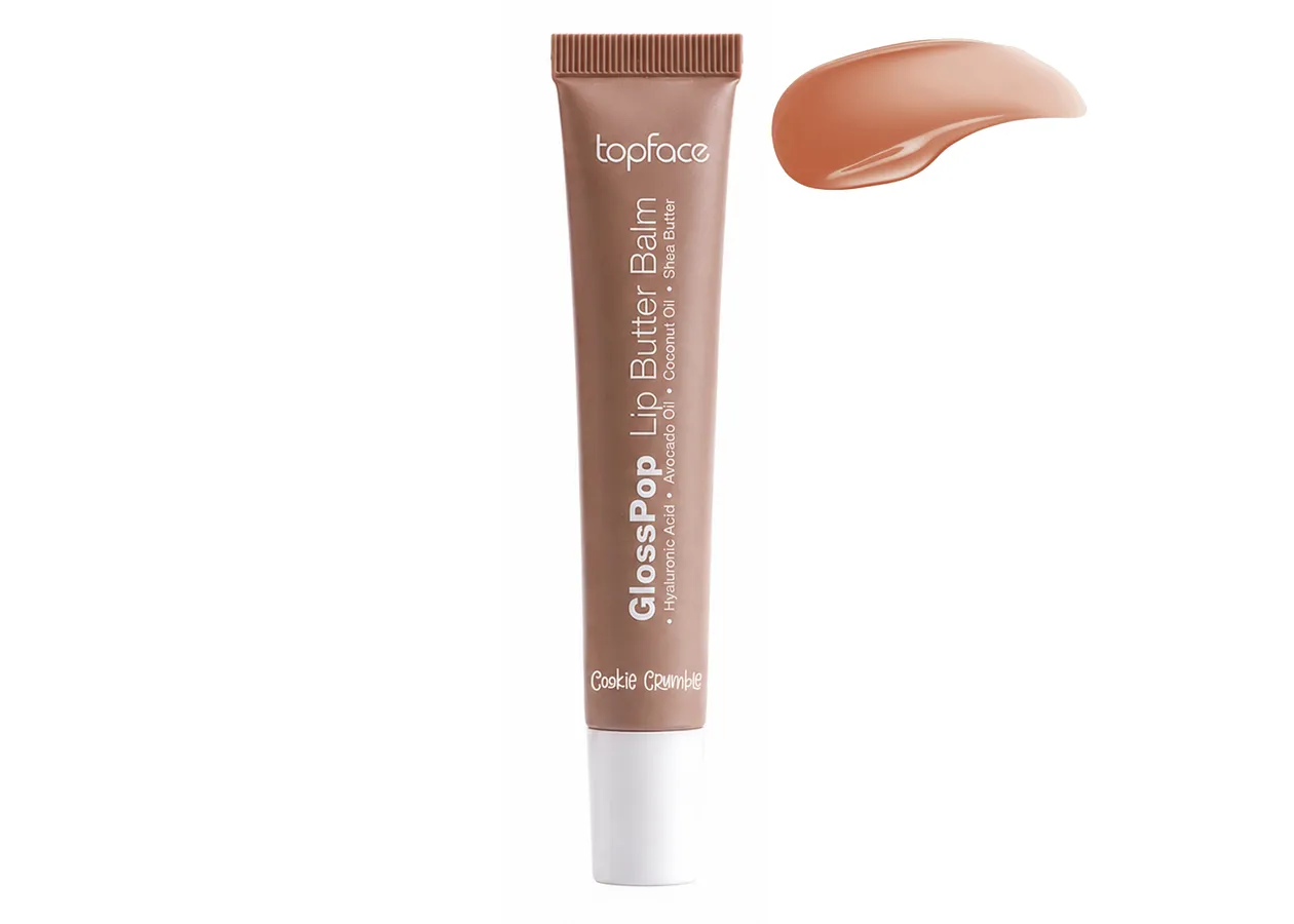 Блиск-бальзам для губ Topface GlossPop Lip Butter Balm 002 Cookie Crumble (карамельно-бежевий) PT161 (15 г)