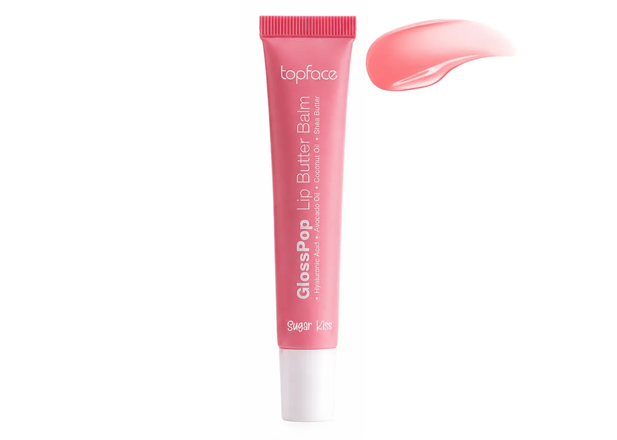 Блиск-бальзам для губ Topface GlossPop Lip Butter Balm 004 Sugar Kiss (ніжно-рожевий) PT161 (15 г)