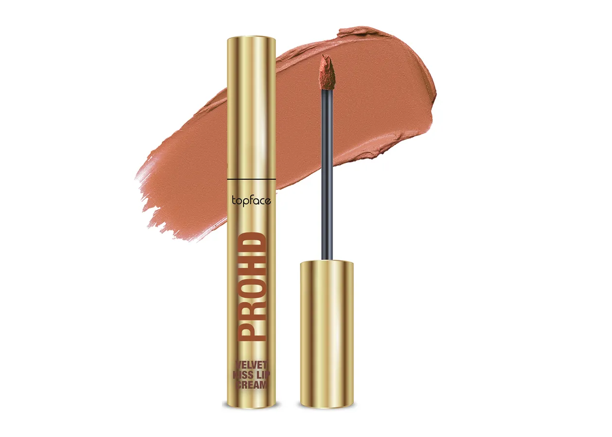 Рідка матова помада Topface PROHD Velvet Kiss Lip Cream 001 Cloudy Nude (рожево-коричневий нюд) PT212 (3 г)