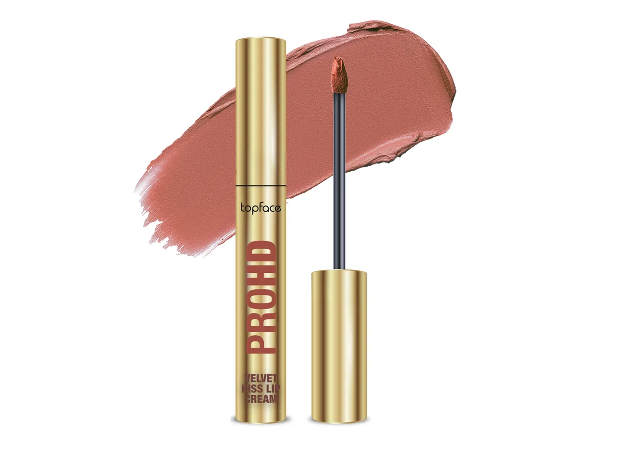 Рідка матова помада Topface PROHD Velvet Kiss Lip Cream 003 Silky Peach (персиково-бежевий) PT212 (3 г)