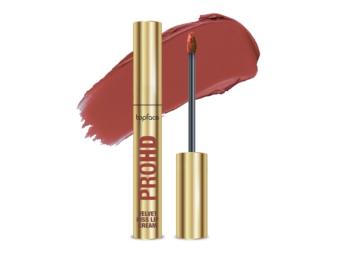 Рідка матова помада Topface PROHD Velvet Kiss Lip Cream 005 Toasted Rose (трояндово-коричневий) PT212 (3 г)