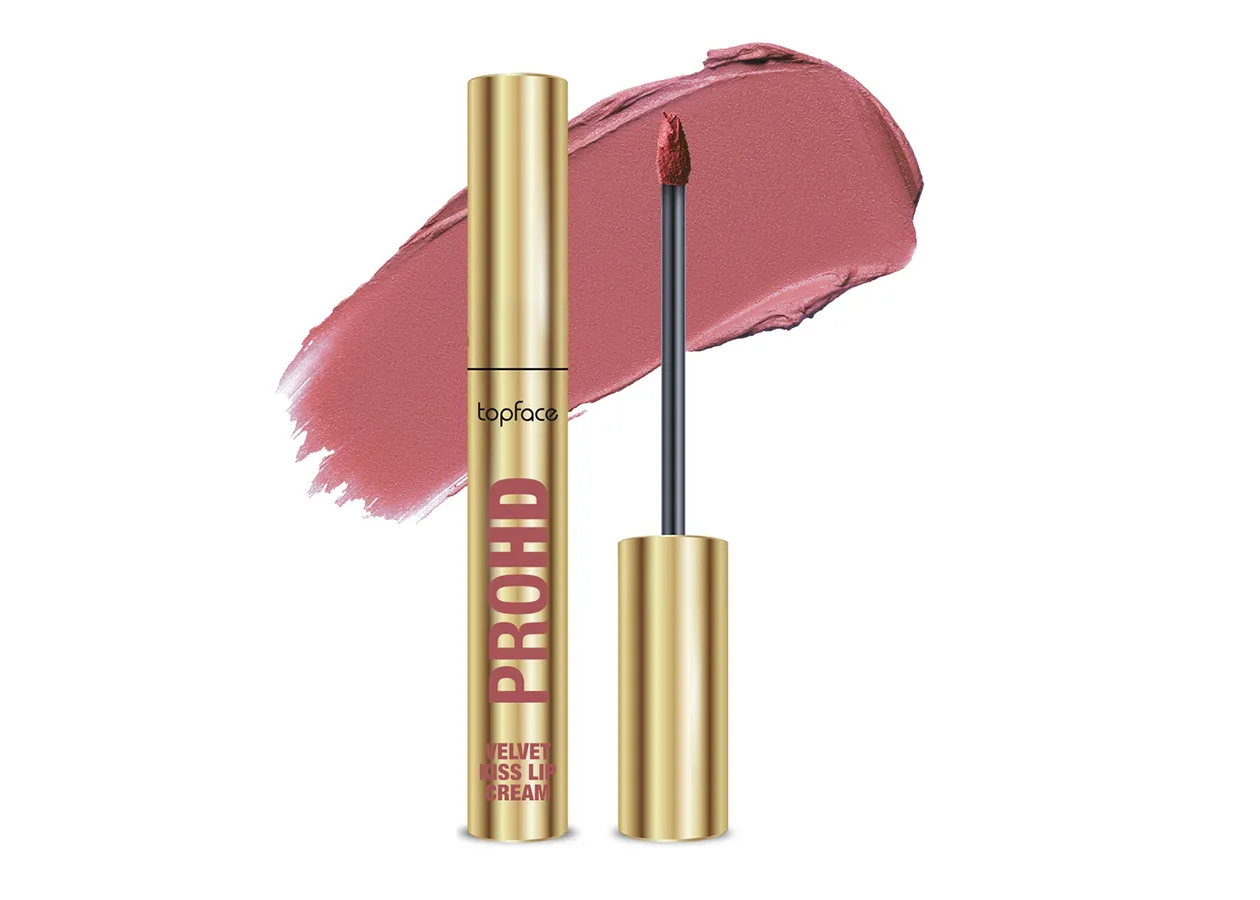 Рідка матова помада Topface PROHD Velvet Kiss Lip Cream 008 Soft Whisper (припилений рожевий) PT212 (3 г)