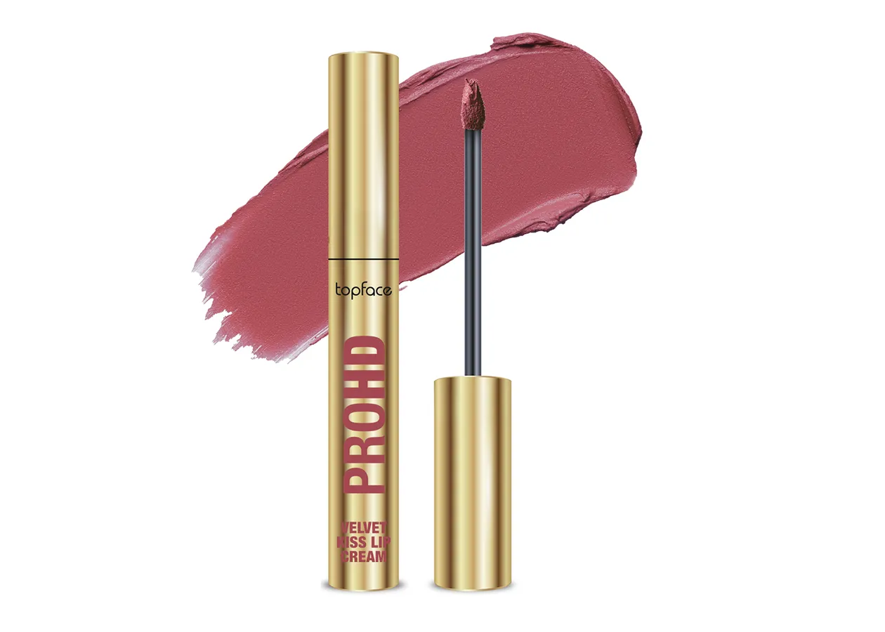 Рідка матова помада Topface PROHD Velvet Kiss Lip Cream 009 Dusty Bloom (припилений рожево-ліловий) PT212 (3 г)