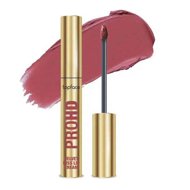 Рідка матова помада Topface PROHD Velvet Kiss Lip Cream 009 Dusty Bloom (припилений рожево-ліловий) PT212 (3 г)