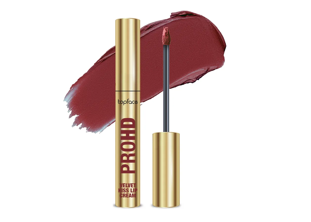 Рідка матова помада Topface PROHD Velvet Kiss Lip Cream 010 Coffee Mood (кавово-коричневий) PT212 (3 г)