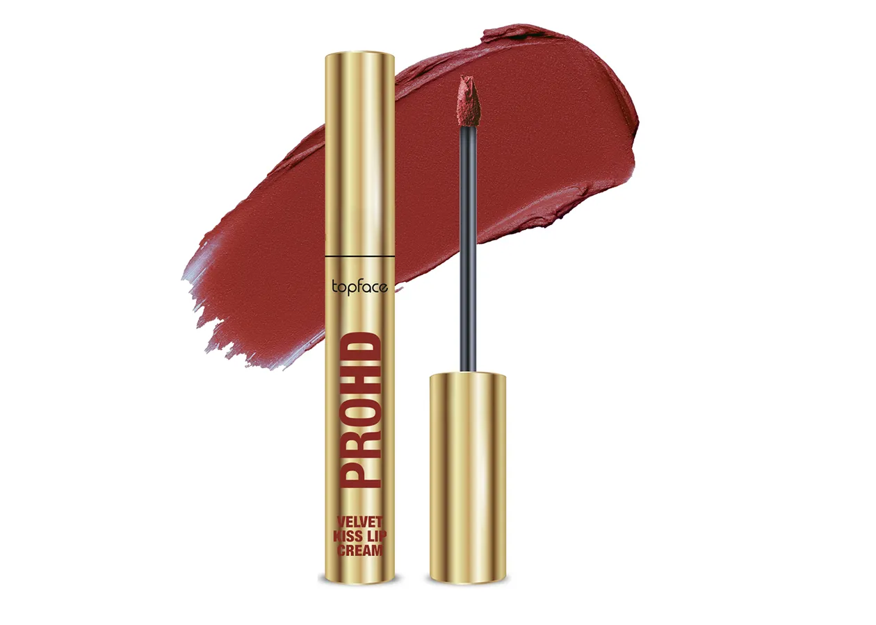Рідка матова помада Topface PROHD Velvet Kiss Lip Cream 012 Baked Cherry (сливово-ягідний) PT212 (3 г)
