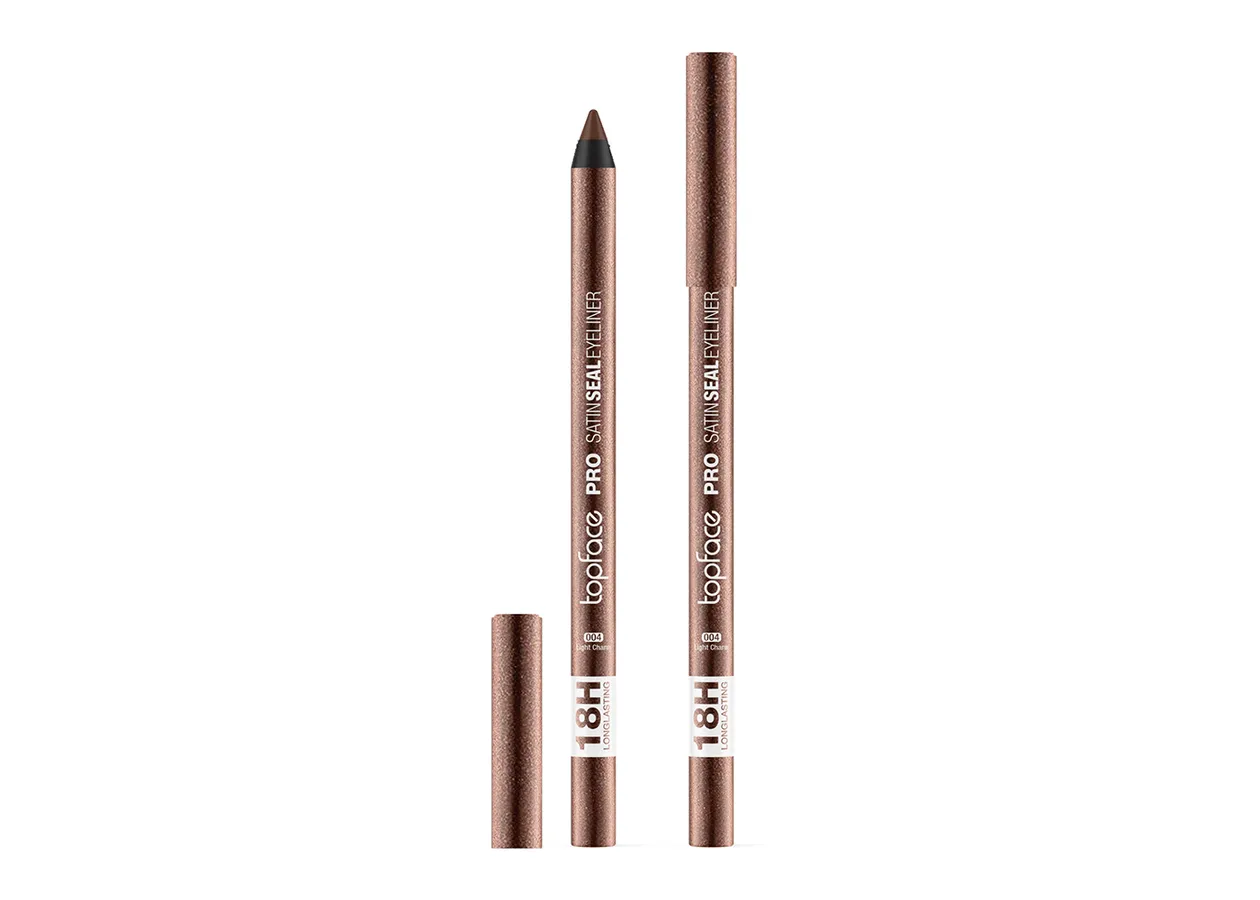 Олівець для очей Topface PRO Satin Seal Eyeliner 004 Light Charm (світло-коричневий з золотим мерехтінням) PT623 (1,2 г)