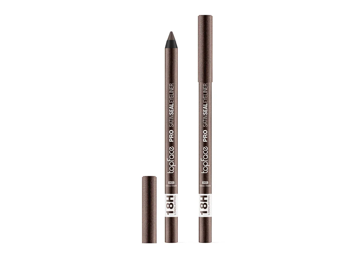Олівець для очей Topface PRO Satin Seal Eyeliner 005 Cocoa Charm (шоколадно-коричневий з мерехтінням) PT623 (1,2 г)