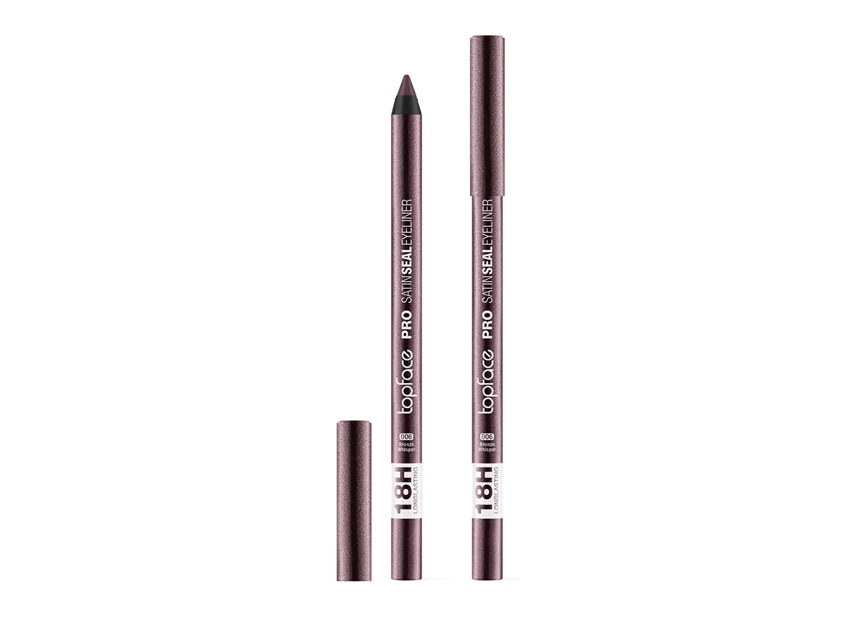 Олівець для очей Topface PRO Satin Seal Eyeliner 006 Bronze Whisper (фіолетово-бордовий з мерехтінням) PT623 (1,2 г)