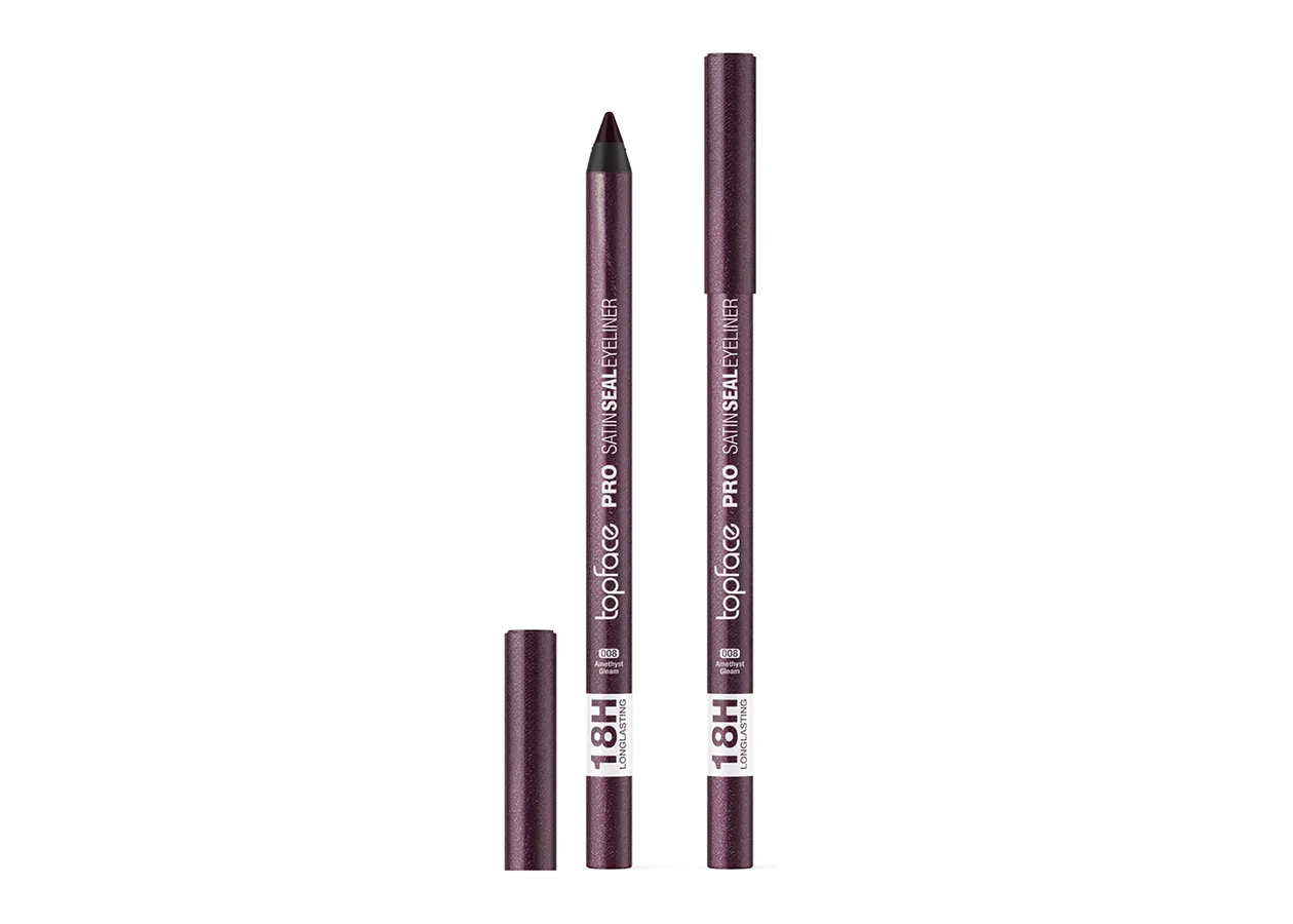 Олівець для очей Topface PRO Satin Seal Eyeliner 008 Amethyst Gleam (темно-сливовий з мерехтінням) PT623 (1,2 г)
