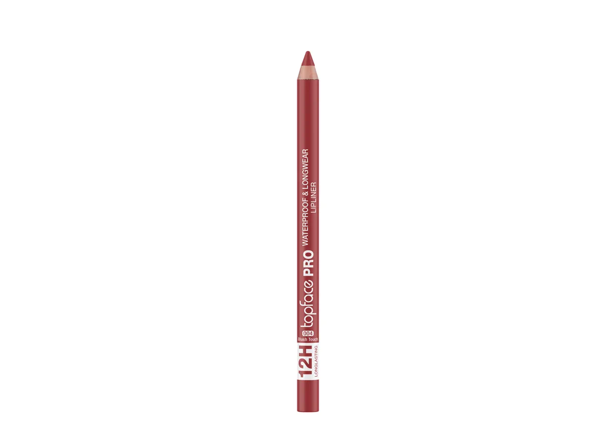 Олівець для губ водостійкий Topface PRO Waterproof&Longwear Lipliner 004 Blush Touch (рожево-кораловий) PT621 (1,14 г)