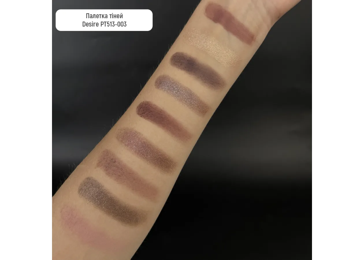 Палетка тіней для повік Topface Desire Eyeshadow Palette 003 Dark PT513 (7 г) - Фото 2