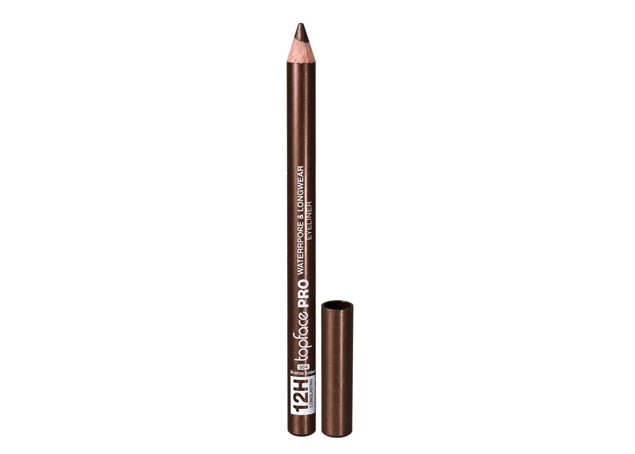 Олівець для очей Topface PRO Waterproof & Longwear Eyeliner 004 Bronze Ember (коричневий із золотистим шиммером) PT625 (1,14 г)