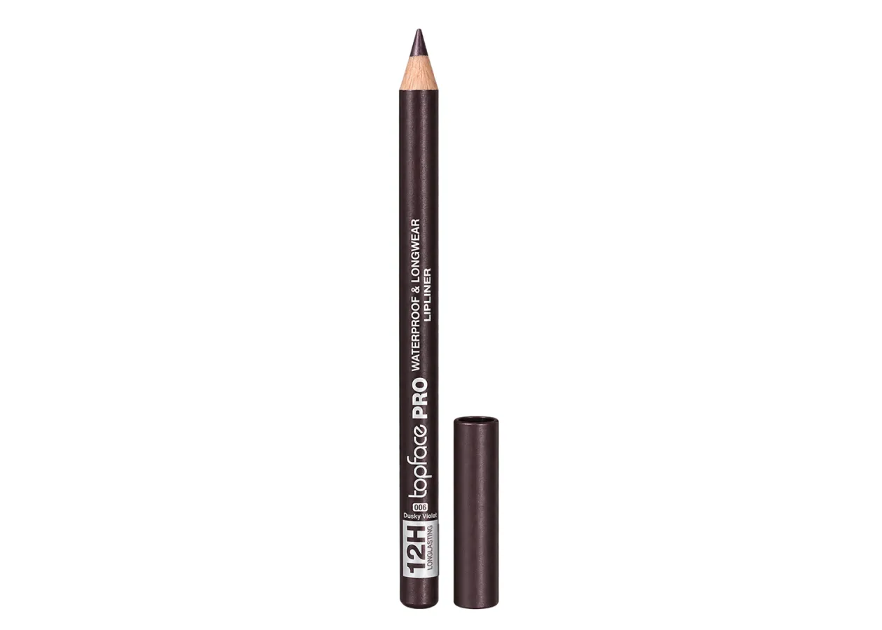 Олівець для очей Topface PRO Waterproof & Longwear Eyeliner 006 Dusky Violet (темний фіолетово-коричневий) PT625 (1,14 г)