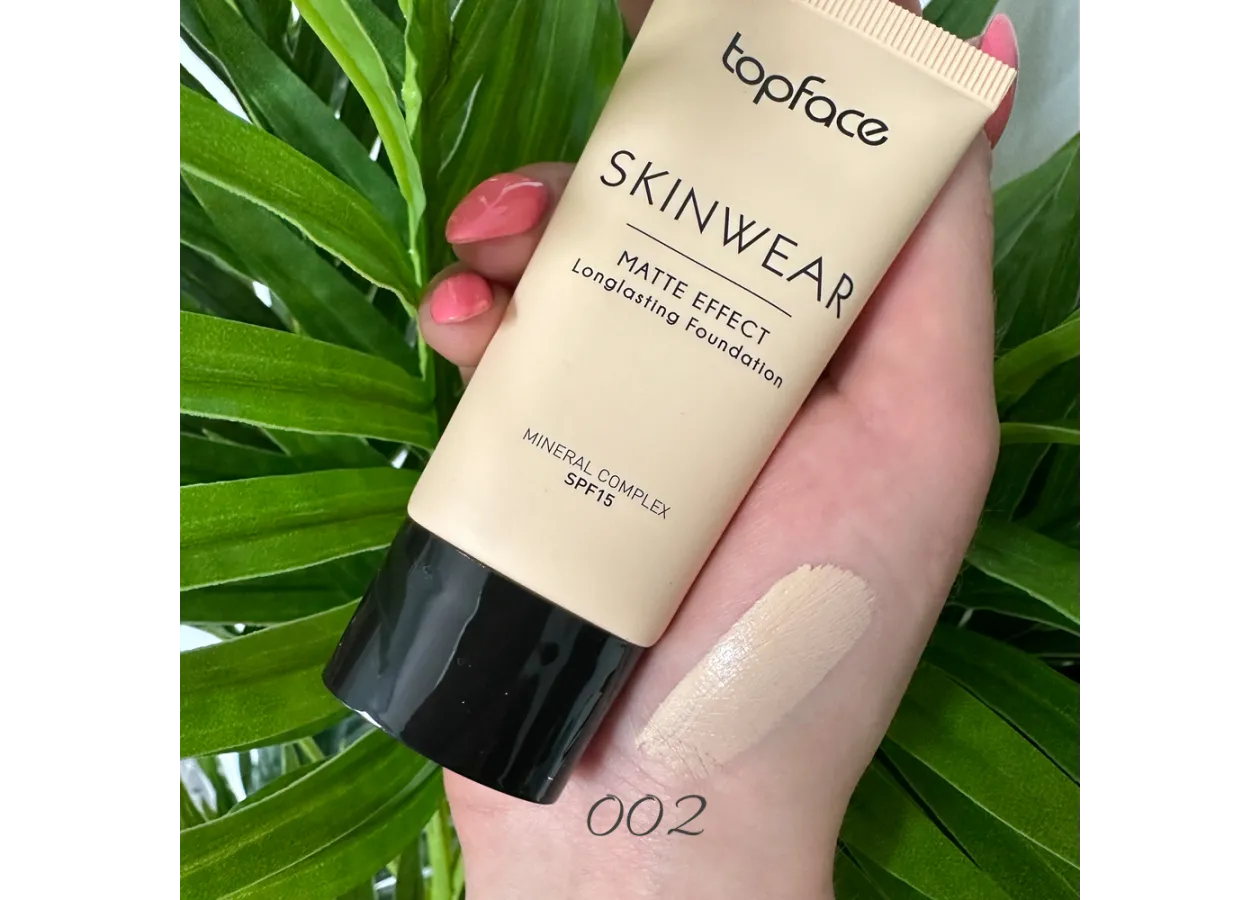 Тональний крем Topface SkinWear Matte Effect 002 Light Beige (світло-бежевий) PT468 (30 мл) - Фото 2