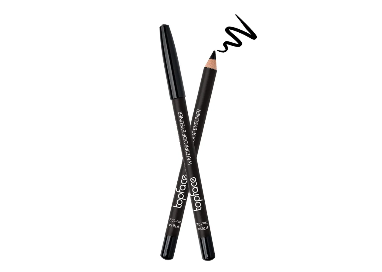 Олівець для очей водостійкий Topface Waterproof Eyeliner 102 Black (чорний) PT614 (1,14 г)