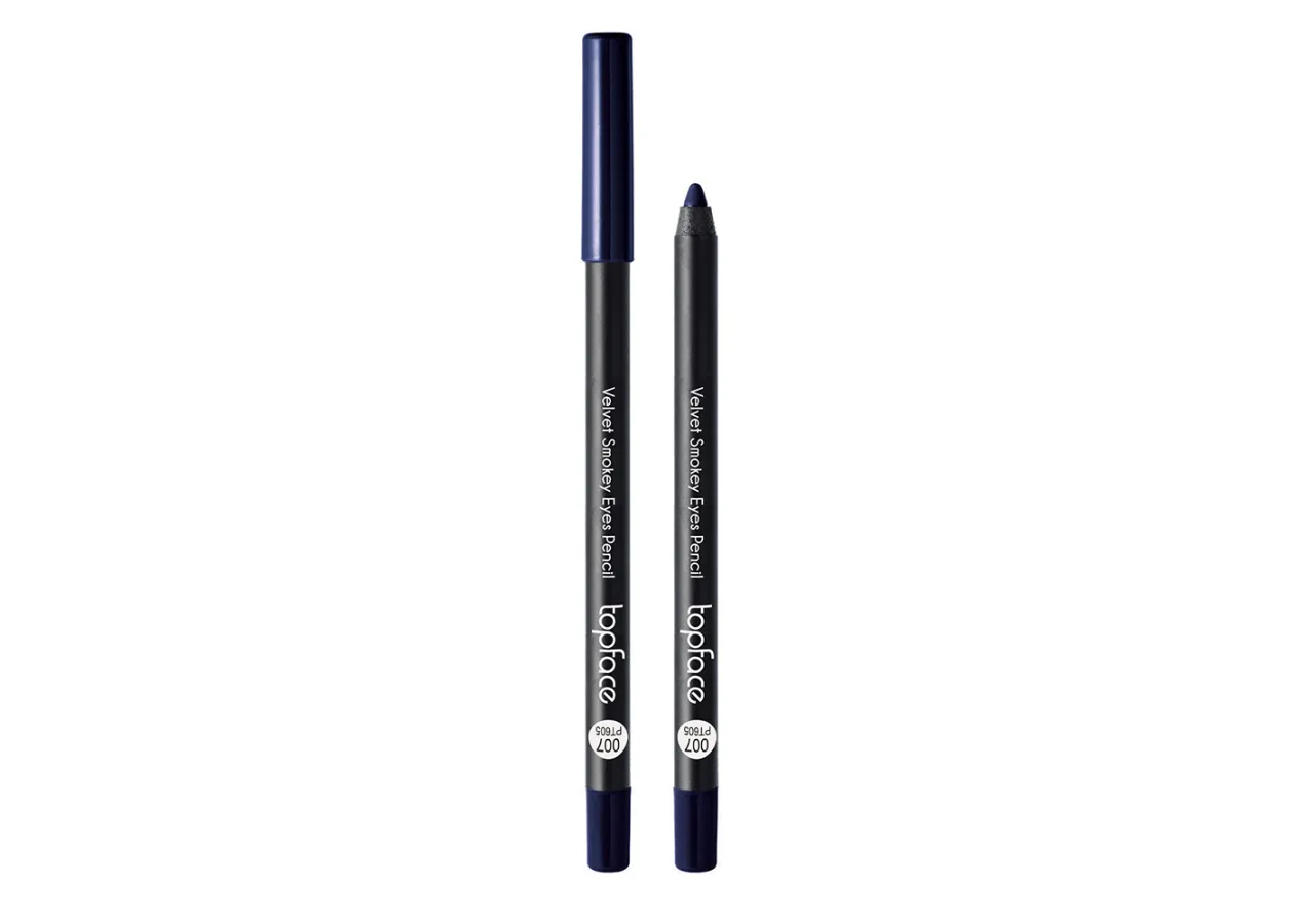 Олівець-кайал для очей Topface Velvet Smokey Eyes 007 Dark Blue (глибокий синій) PT605 (4,8 г)