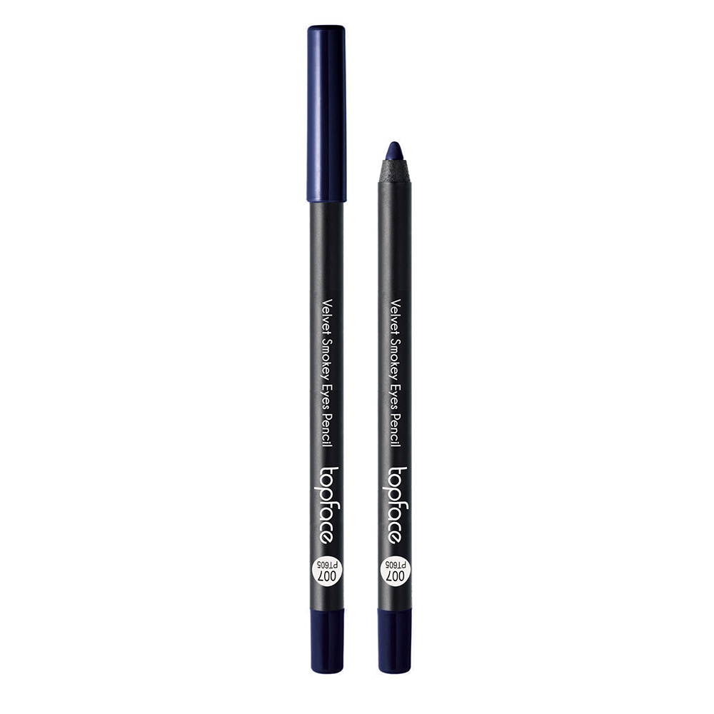 Олівець-кайал для очей Topface Velvet Smokey Eyes 007 Dark Blue (глибокий синій) PT605 (4,8 г)