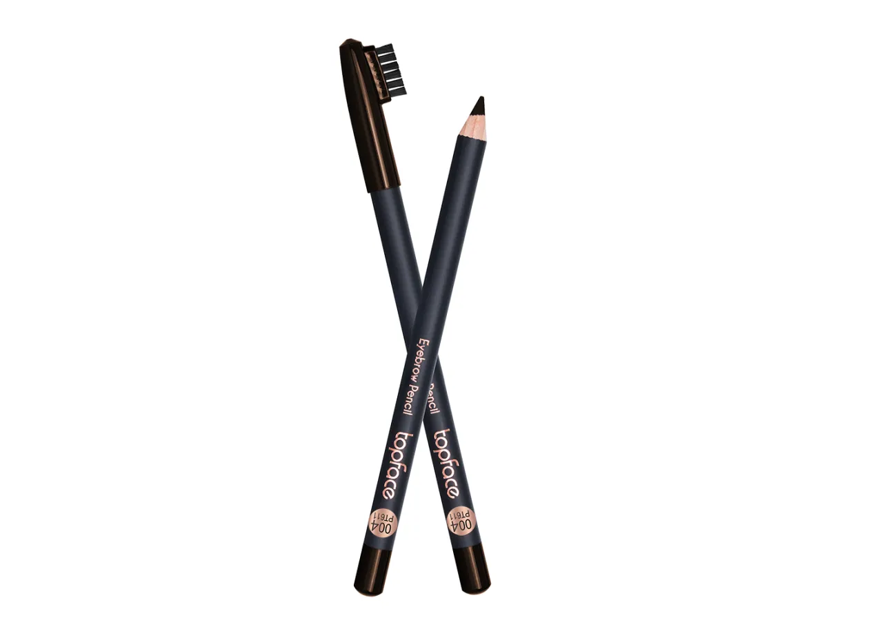 Олівець для брів зі щіточкою TopFace Eyebrow Pencil 004 Dark Brown (темно-коричневий) PT611 (1,14 г)
