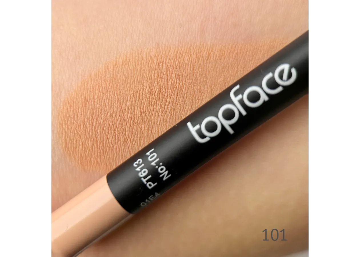 Олівець для губ водостійкий TopFace Waterproof Lipliner 101 (тілесний) PT613 (1,14 г) - Фото 2