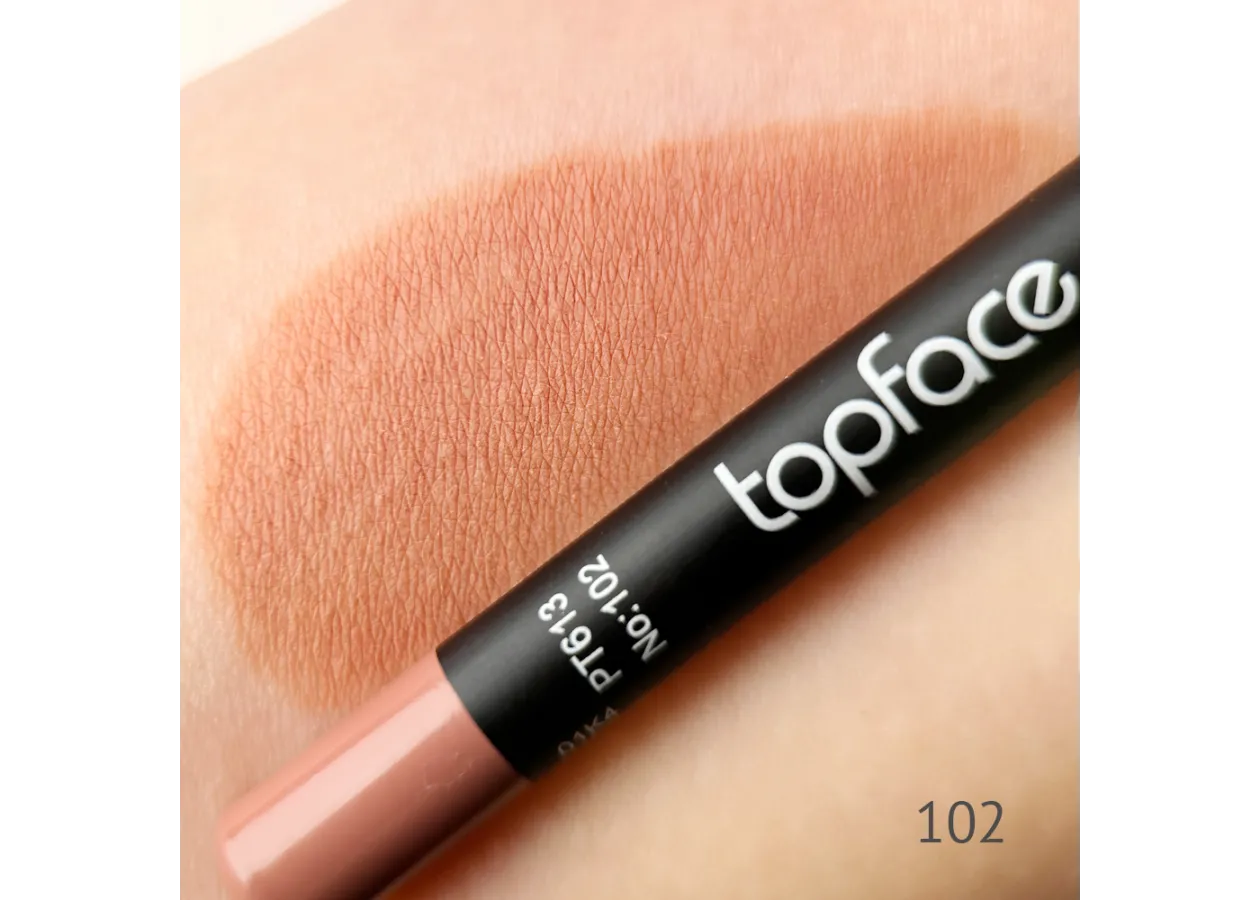 Олівець для губ водостійкий TopFace Waterproof Lipliner 102 (натуральний) PT613 (1,14 г) - Фото 2