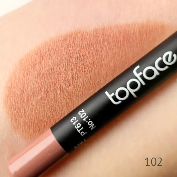 Олівець для губ водостійкий TopFace Waterproof Lipliner 102 (натуральний) PT613 (1,14 г) - Фото 2