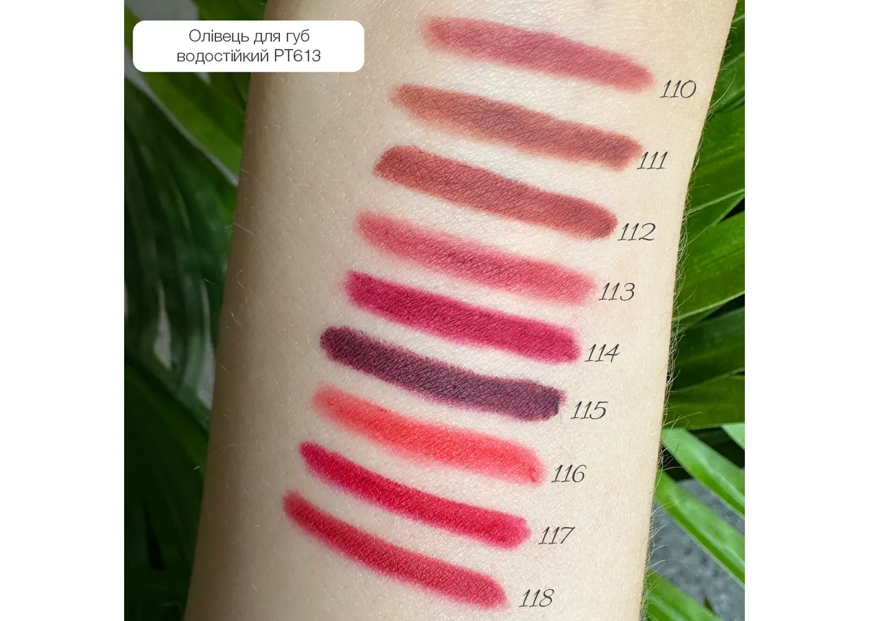 Олівець для губ водостійкий TopFace Waterproof Lipliner 111 (коричневий) PT613 (1,14 г) - Фото 3