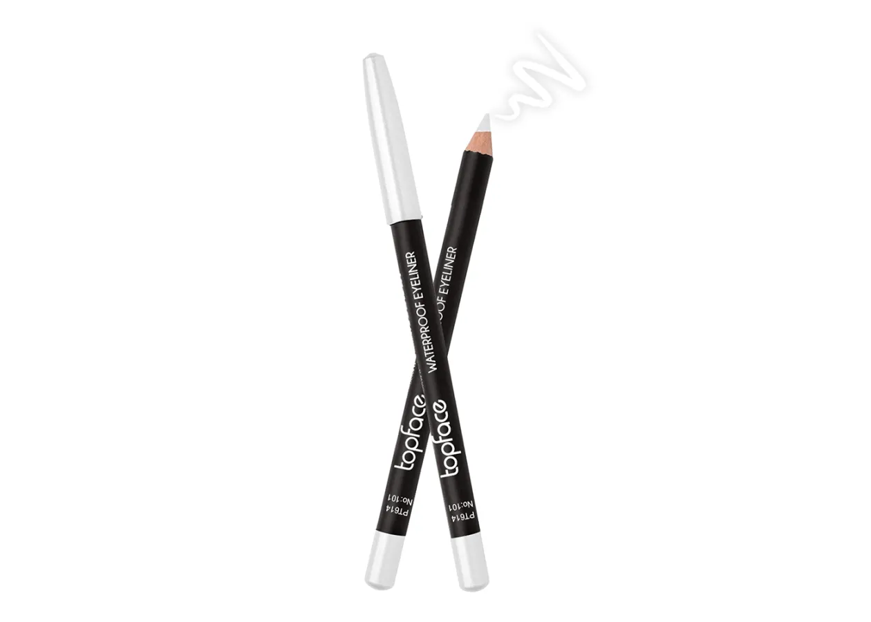 Олівець для очей водостійкий Topface Waterproof Eyeliner 101 White (білий) PT614 (1,14 г)