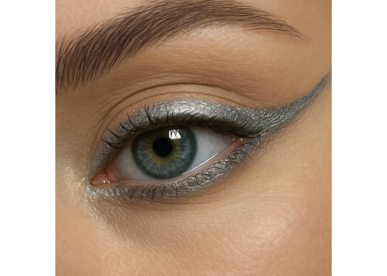 Олівець для очей водостійкий Topface Waterproof Eyeliner 104 Silver (сріблястий) PT614 (1,14 г) - Фото 2