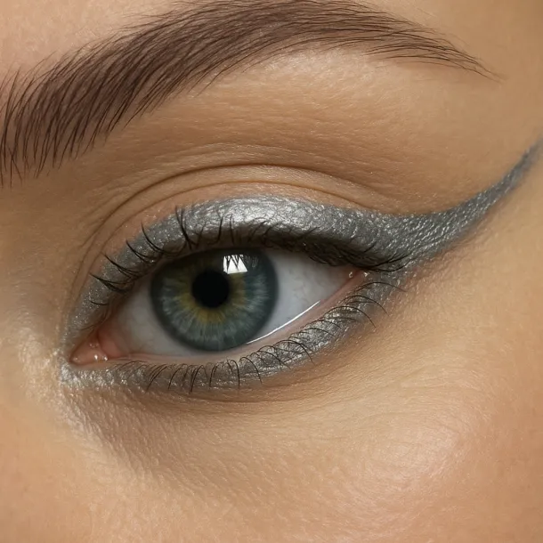 Олівець для очей водостійкий Topface Waterproof Eyeliner 104 Silver (сріблястий) PT614 (1,14 г) - Фото 2