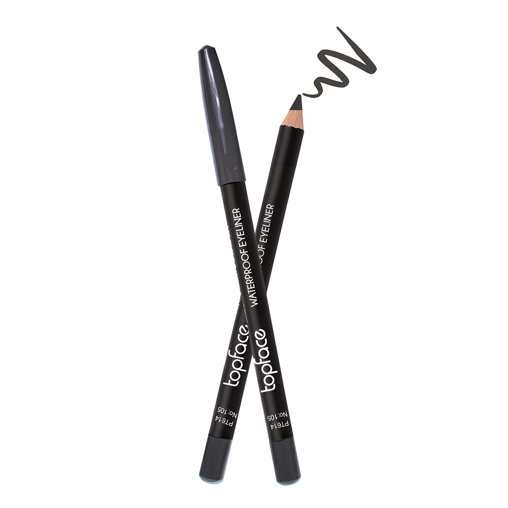 Олівець для очей водостійкий Topface Waterproof Eyeliner 105 Grey (сірий) PT614 (1,14 г)