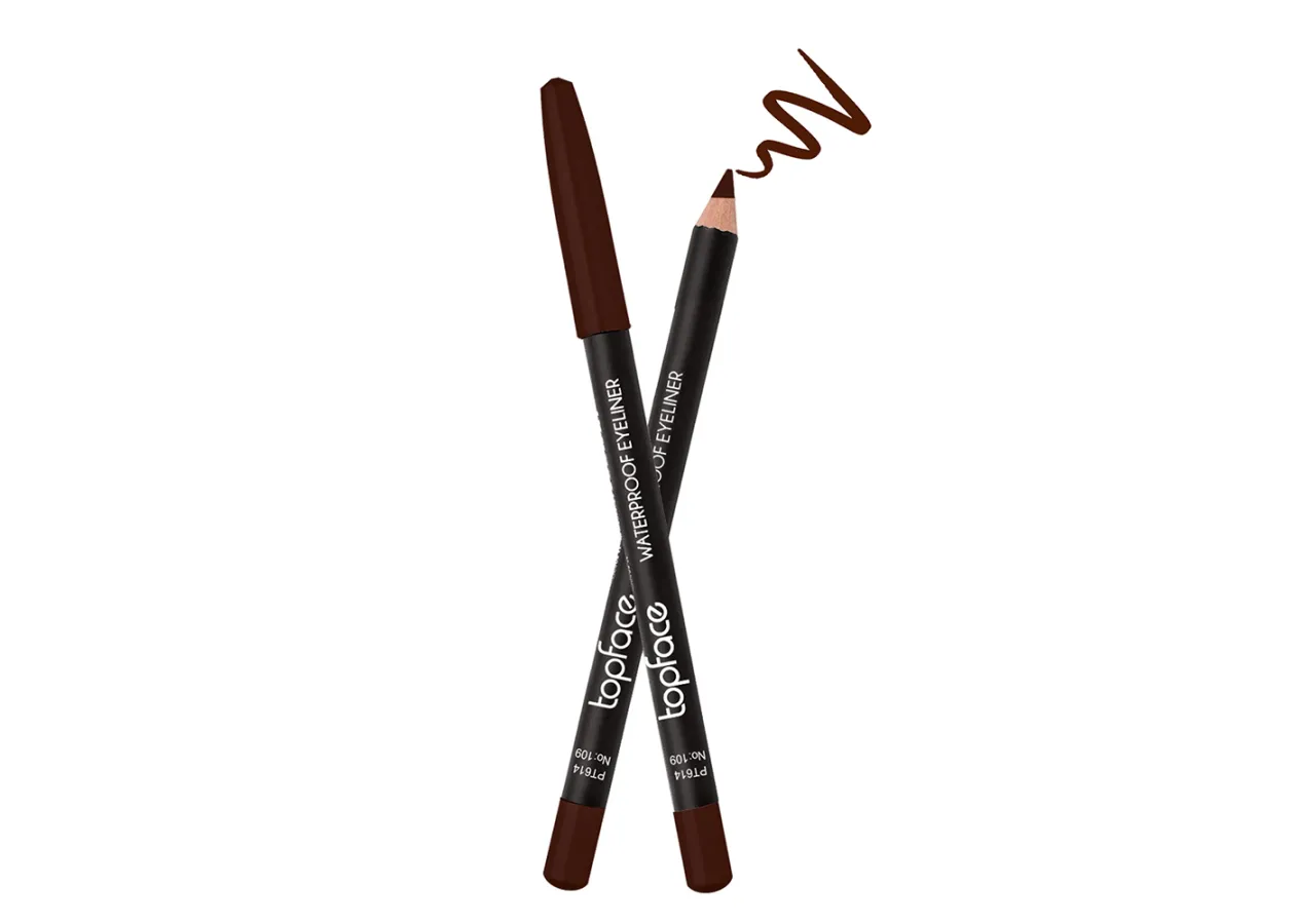 Олівець для очей водостійкий Topface Waterproof Eyeliner 109 Brown Shine (коричневий з шимером) PT614 (1,14 г)