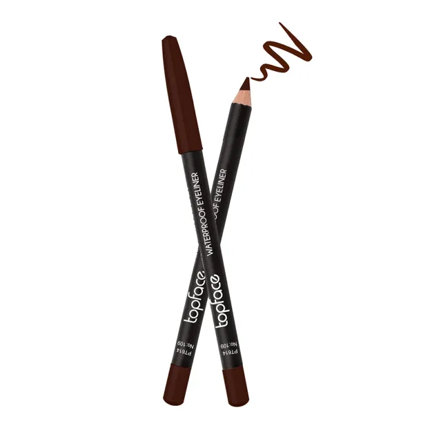 Олівець для очей водостійкий Topface Waterproof Eyeliner 109 Brown Shine (коричневий з шимером) PT614 (1,14 г)