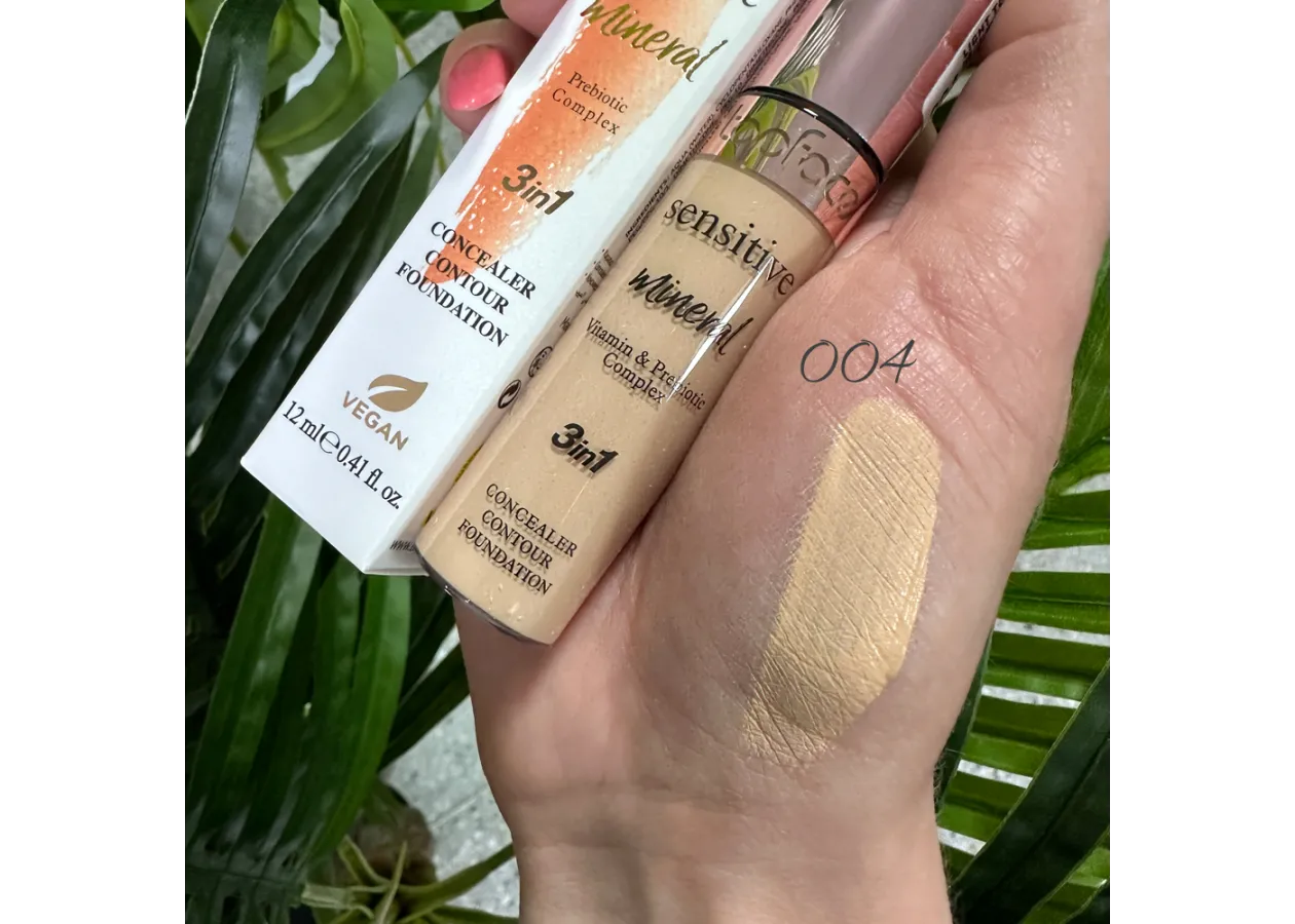 Консилер TopFace Sensitive Mineral 3 in 1 004 Light to Medium (світло-бежевий) PT471 (12 мл) - Фото 2