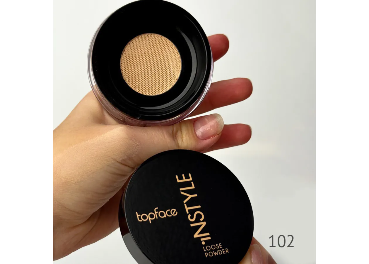 Розсипчаста пудра Topface Instyle Loose Powder 102 Light Beige (світло-бежевий) PT255 (10 г) - Фото 2