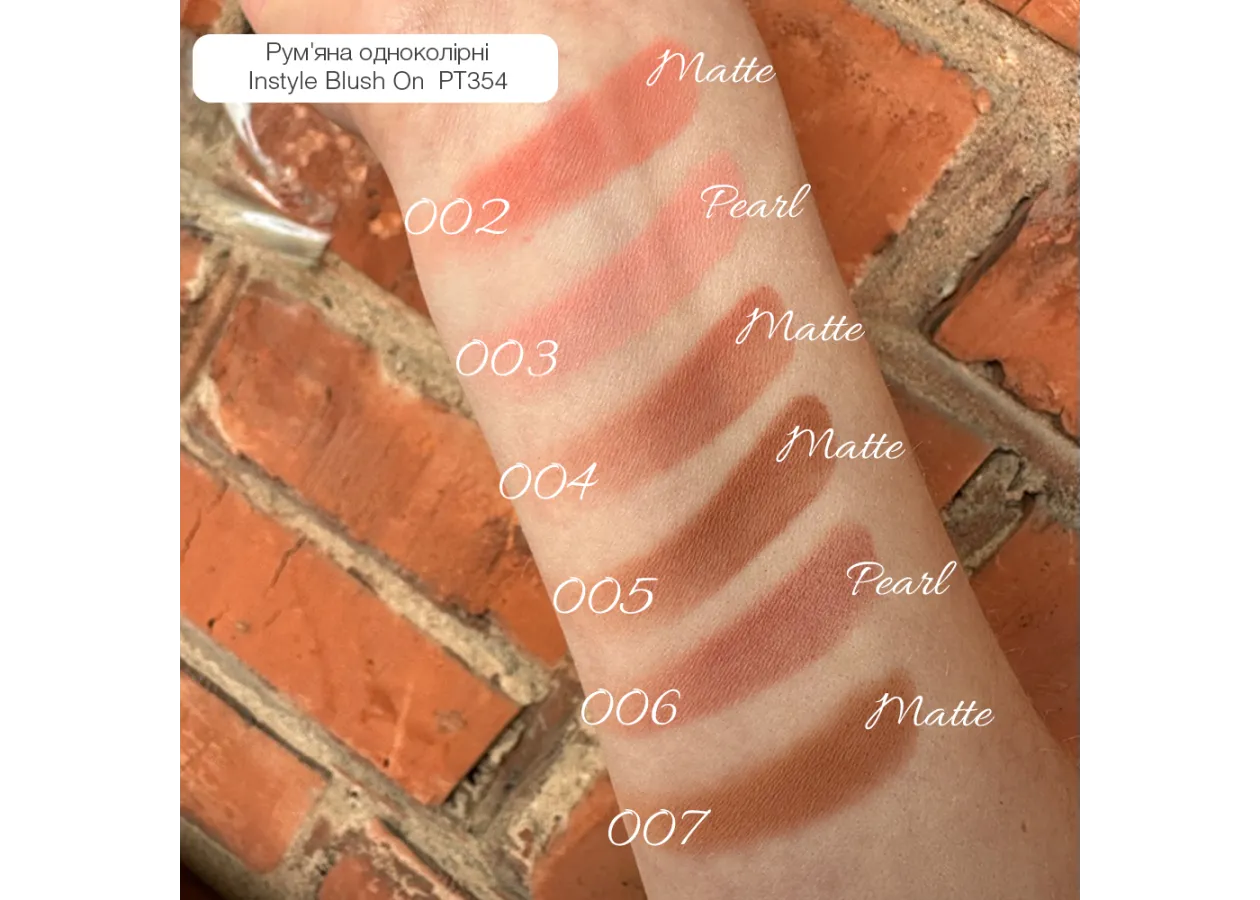 Рум’яна одноколірні Topface Instyle Blush On 003 (рожевий ніжно-сатиновий) PT354 (10 г) - Фото 3